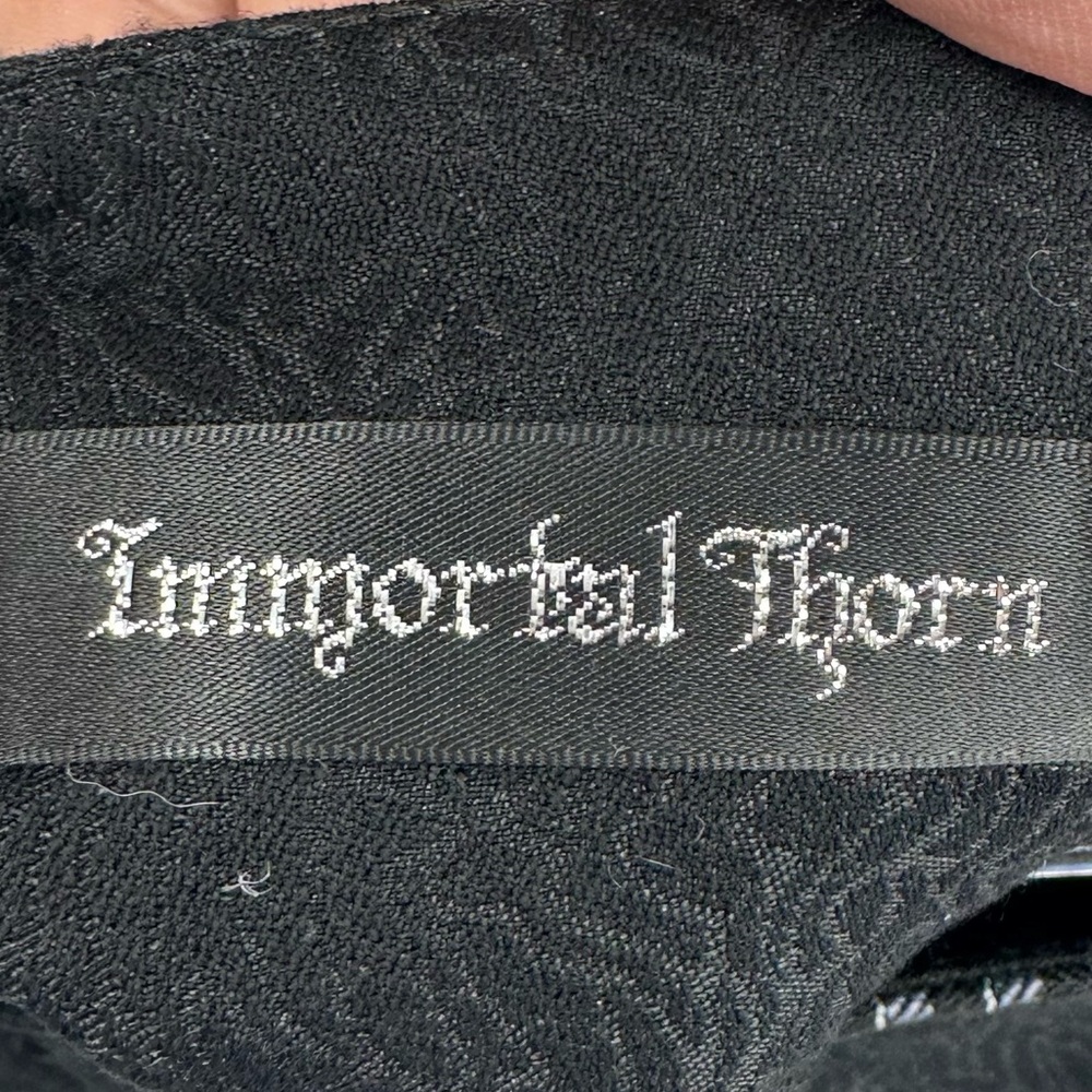 Immortal Thorn Black Eternal Dawn Retro Elegant Goth Shorts Sz Large | W500 - Picture 4 of 9